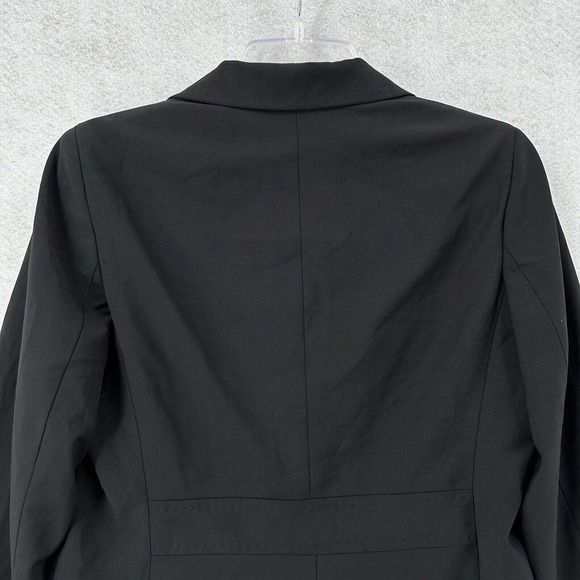 Talbots Blazer Jacket Womans 4 Black Suit Shoulder Pads 2 Button - Picture 9 of 13